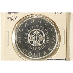 1964 CANADA CHARLOTTETOWN SILVER DOLLAR