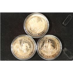 3-1 3/4" SOLID BRONZE PROOF MEDALS BY THE