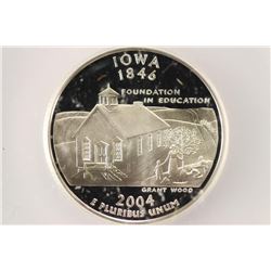 2004-S SILVER IOWA QUARTER ICG PR70 DCAM