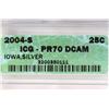 Image 3 : 2004-S SILVER IOWA QUARTER ICG PR70 DCAM