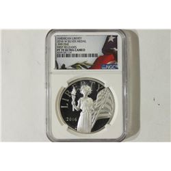 2016-W AMERICAN LIBERTY SILVER MEDAL .999 FINE