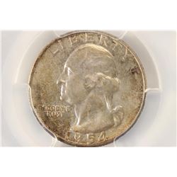 1954-D WASHINGTON SILVER QUARTER PCGS MS66