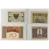 Image 1 : 4 ASSORTED GERMAN NOTGELDS 2-10 & 2-20 HELLERS