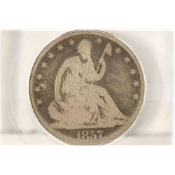 1857 SEATED LIBERTY HALF DOLLAR ICG G4