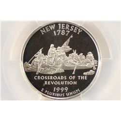 1999-S SILVER NEW JERSEY QUARTER PCGS PR69 DCAM