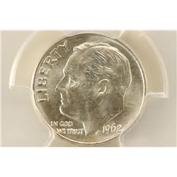 1962-D SILVER ROOSEVELT DIME PCGS MS66FB