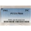 Image 3 : 1961 WASHINGTON SILVER QUARTER PCGS PR66