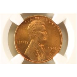 1945-D LINCOLN CENT NGC MS66RD