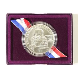 US MINT BEN FRANKLIN "FIREFIGHTERS" SILVER UNC