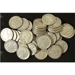 ROLL OF 40-ASSORTED FULL DATE 1930'S BUFFALO NICS