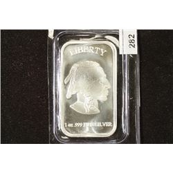 1 TROY OZ .999 FINE SILVER PROOF BAR INDIAN /