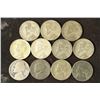 Image 1 : 11 ASSORTED 35% SILVER JEFFERSON WAR NICKELS