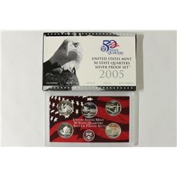 2005 SILVER US 50 STATE QUARTERS PROOF SET WITHBOX
