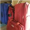 Image 2 : RED 3PC AIR CANADA LUGGAGE SET, BLUE AIR CANADA LUGGAGE, AND SWISS BAG