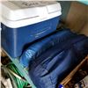 Image 2 : BLUE COOLERS, HEATER, AND TENT