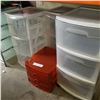 Image 1 : 3-DRAWER PLASTIC ORGANZIERS AND SMALL 3 DRAWER ORGANIZER