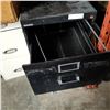 Image 2 : 2 DRAWER BLACK METAL FILING CABINET