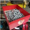 Image 1 : LOT OF ANCHOR AND BOLTS IN RED TRAY