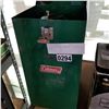 Image 1 : GREEN COLEMAN LANTERN IN METAL CASE