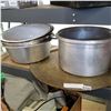 Image 1 : BRASS, PLANTER, LARGE POT, BOWLS, AND STRAINER