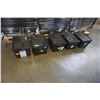 Image 2 : 5 BLACK INTERLOCKING LID STACKING STORAGE TOTES