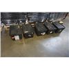 Image 2 : 5 BLACK INTERLOCKING LID STACKING STORAGE TOTES