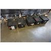 Image 2 : 5 BLACK INTERLOCKING LID STACKING STORAGE TOTES