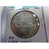 Image 2 : 1965 CANADIAN SILVER DOLLAR .800 SILVER