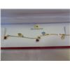 Image 2 : 14KT YELLOW GOLD GENUINE 1.65CT GENUINE GEMSTONE HEART BRACELET W/ APPRAISAL $1500