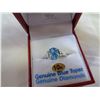 Image 2 : 10KT WHITE GOLD 8x6mm GENUINE 1.5 BLUE TOPAZ AND 0.02CT DIAMOND RING W/ APPRAISAL $1200