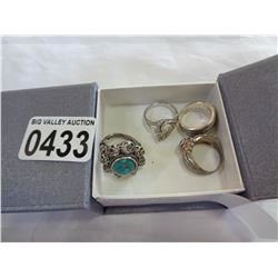 4 STERLING RINGS