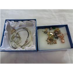 2 CASES OF STERLING ETC JEWELLERY
