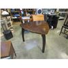 Image 2 : MODERN TRIANGULAR TABLE AND 2 STOOLS