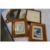 Image 2 : 5 FRAMED ART WORKS - 2 NEEDLE PRINT, 1 TEXTILE ART, LARGEST 15" x 18", AND DECORATIVE MIRROR
