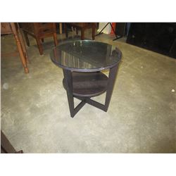 MODERN ROUND 2-TIER END TABLE