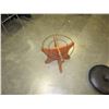 Image 3 : MID CENTURY TEAK AND LEATHER STOOL