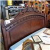 Image 1 : ASHLEY FLOOR MODEL KING SIZE CARVED SLEIGH HEAD BOARD/FOOTBOARD ONLY - NO RAILS