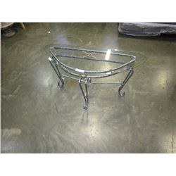 METAL GLASSTOP SOFA TABLE