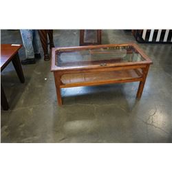 COFFEE TABLE LIFT TOP DISPLAY CASE