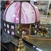Image 2 : ANTIQUE PINK SLAG GLASS LAMP