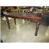 Image 1 : ASHLEY FLOOR MODEL DARK CHERRY STAIN ONE DRAWER DESK - RETAIL $699