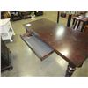 Image 3 : ASHLEY FLOOR MODEL DARK CHERRY STAIN ONE DRAWER DESK - RETAIL $699