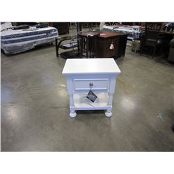 ASHLEY FLOOR MODEL WHITE 1 DRAWER NIGHTSTANF - RETAIL $289