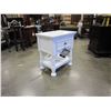 Image 2 : ASHLEY FLOOR MODEL WHITE 1 DRAWER NIGHTSTANF - RETAIL $289