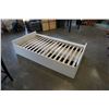 Image 3 : MODERN SINGLE SIZE WHITE AND ESPRESSO BED FRAME WITH STORAGE