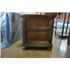 Image 2 : ASHLEY FLOOR MODEL 2 DRAWER NIGHTSTAND W/ POWER AND USB OUTLETS - RETAIL $499