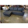 Image 1 : MODERN GREY FABRIC SOFA W/ CHAISE LOUNGE