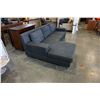 Image 3 : MODERN GREY FABRIC SOFA W/ CHAISE LOUNGE