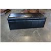 Image 1 : BLACK LEATHER STORAGE OTTOMAN