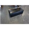 Image 2 : BLACK LEATHER STORAGE OTTOMAN